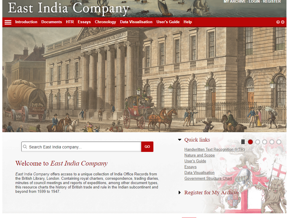 East India Company 1595-1947 英國東印度公司資料庫